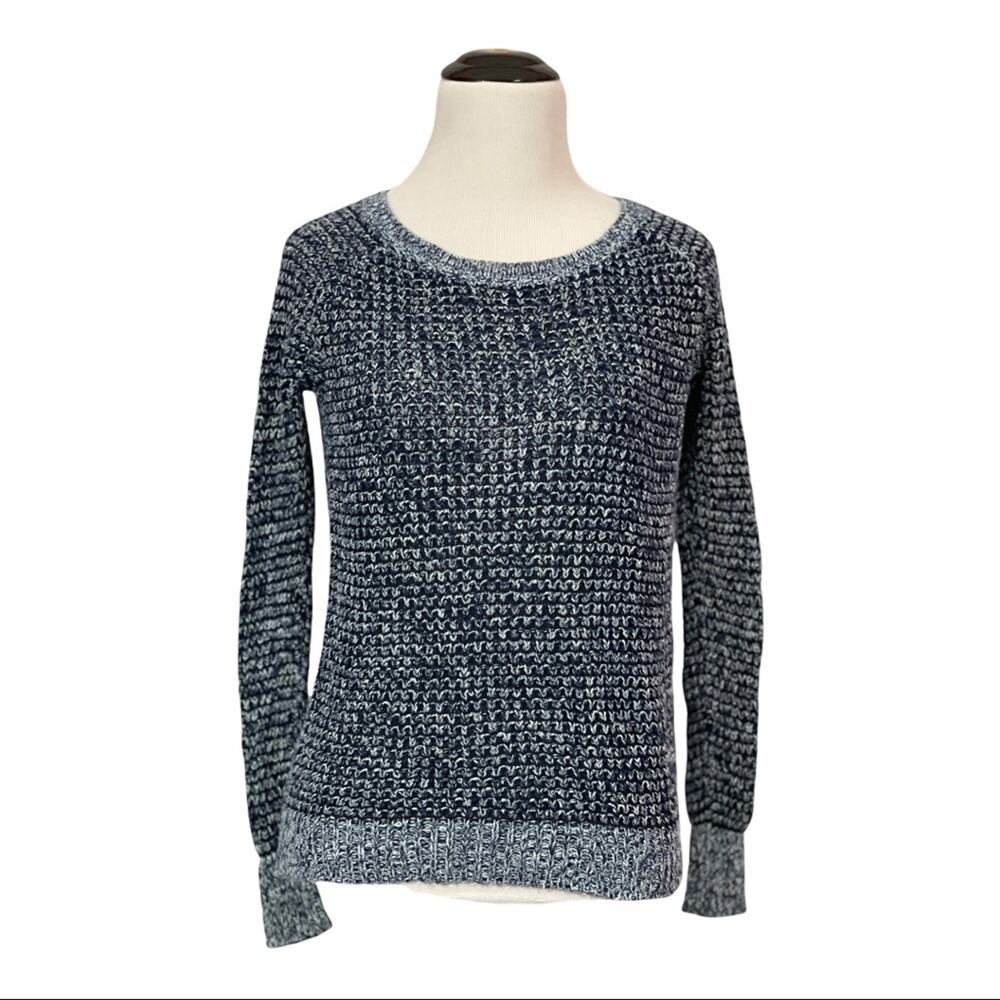 American Eagle Outfitters Blue Knit Long Sleeve Sweater - XS